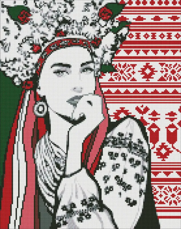 Алмазна мозаїка - Чарівна українка ©upillustration