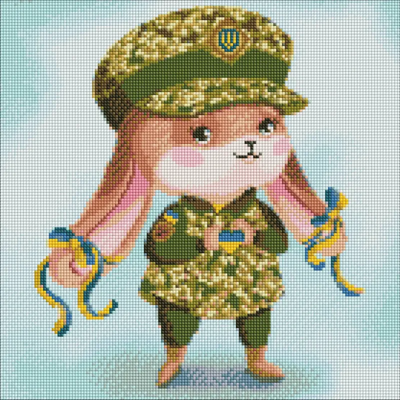 Алмазна мозаїка - Зайка-захисниця ©Катерина Валерьїва