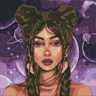 Алмазная мозаика - Космический взгляд ©lien_illustration