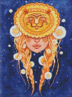 Алмазная мозаика - Лев с голограммными стразами (АВ) ©lesya_nedzelska_art