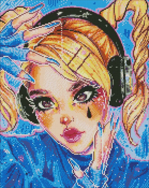 Алмазна мозаїка - Ритмічна музика з голограмними стразами (АВ) ©nila_art_art