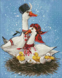 Алмазна мозаїка - Велика родина з голограмними стразами (АВ) ©Світлана Теренчук