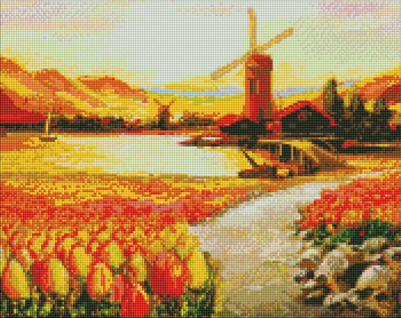 Diamond mosaic - In the valley of tulips ©BOND Tetiana