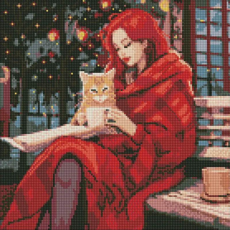 Алмазна мозаїка - Нерозлучні друзі з голограмними стразами (АВ) ©art_selena_ua