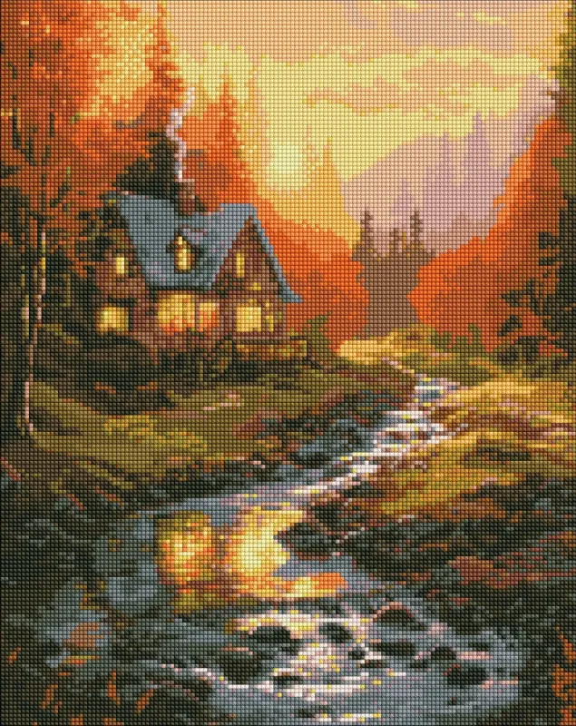 Алмазна мозаїка - Сонячна долина з голограмними стразами (АВ) ©art_selena_ua