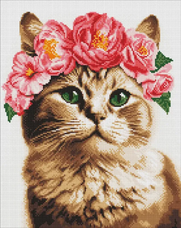 Алмазна мозаїка - Витончена кішечка ©art_selena_ua