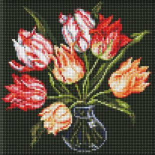 Diamond mosaic without frame - Graceful tulips ©kovtun_olga_art