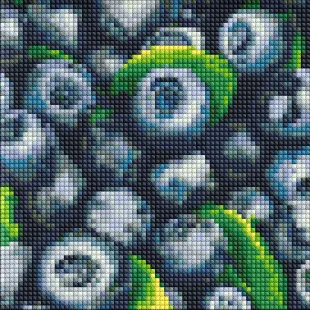 Diamond mosaic without frame - Juicy blueberry