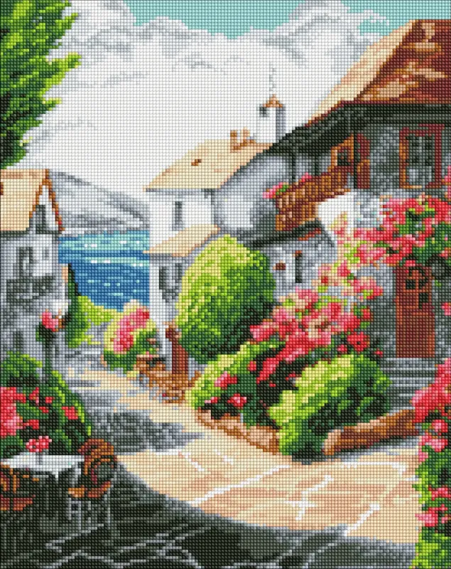 Алмазна мозаїка - Місто біля моря ©art_selena_ua