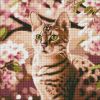 Diamond mosaic without frame - Kitten in the garden ©art_selena_ua