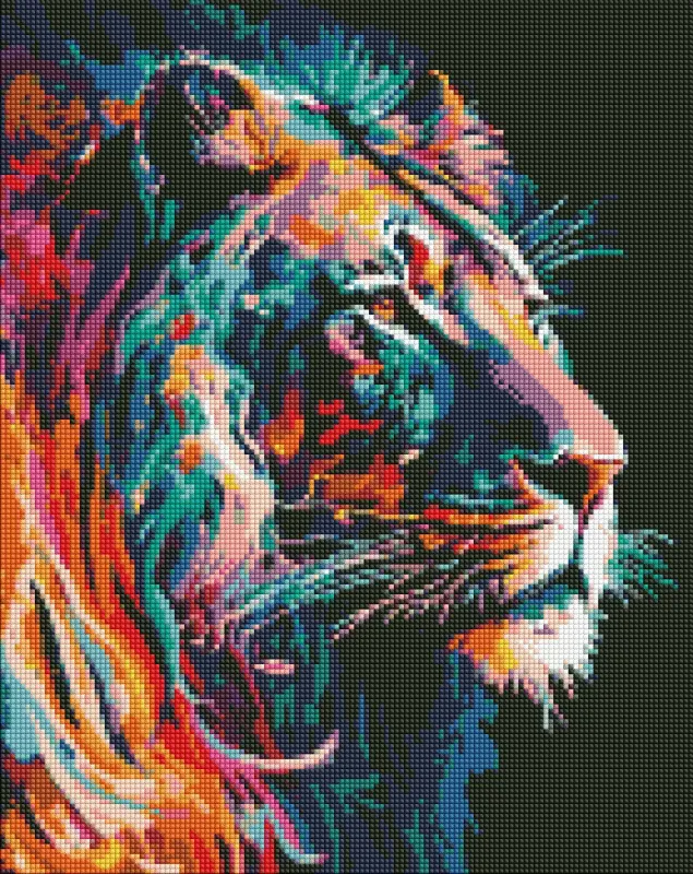 Алмазна мозаїка - Граціозний лев ©art_selena_ua