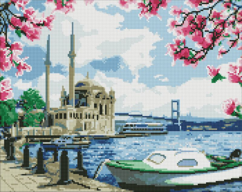 Diamond mosaic - Bright Istanbul with hologram rhinestones (AB)