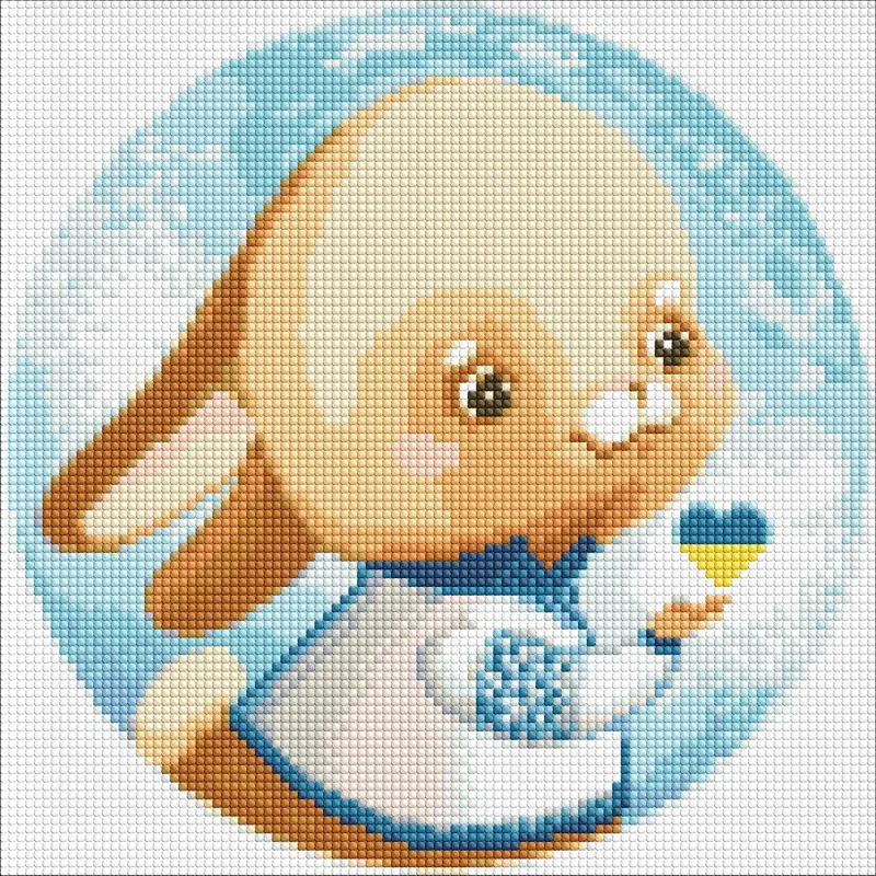Алмазна мозаїка без підрамника - Зайчик ©Катерина Валерьїва