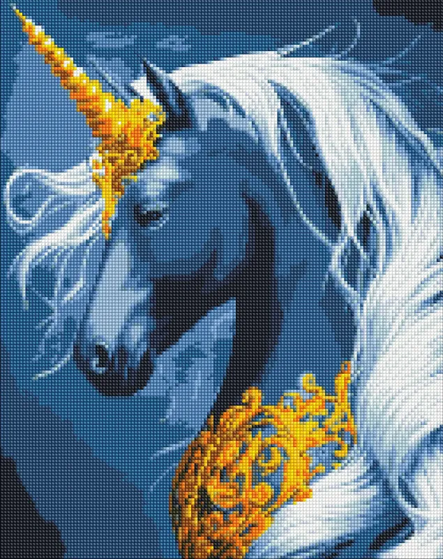 Diamond mosaic - Magic unicorn with hologram rhinestones (AB) ©art_selena_ua