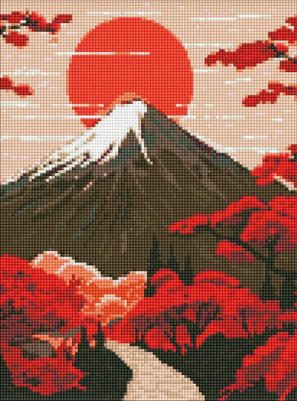 Алмазна мозаїка - Гора Фудзі з голограмними стразами (AB) ©art_selena_ua