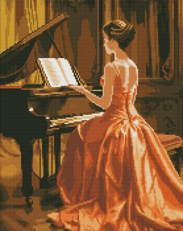 Diamond mosaic - Amazing pianist ©art_selena_ua