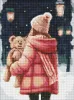 Diamond mosaic - On a winter walk with hologram rhinestones (AB) ©art_selena_ua