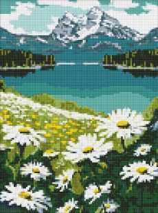 Алмазная мозаика - Цветущие ромашки ©art_selena_ua