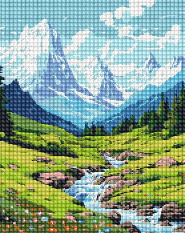 Алмазна мозаїка - Літо в горах ©art_selena_ua
