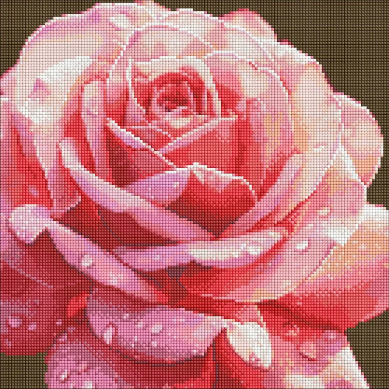 Алмазна мозаїка без підрамника - Досконала троянда ©art_selena_ua