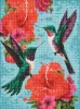 Diamond mosaic without frame - Emerald hummingbirds ©art_selena_ua
