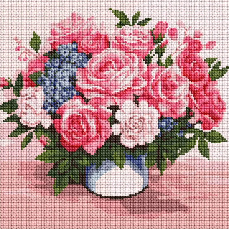 Алмазна мозаїка без підрамника - Квіткова краса ©art_selena_ua