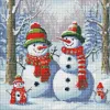 Diamond mosaic - Adorable snowmen with hologram rhinestones (AB) ©art_selena_ua