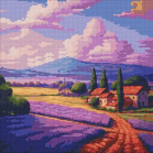 Алмазна мозаїка - Лавандове поле ©art_selena_ua