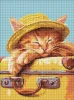 Diamond mosaic without frame - Sleeping kitten ©art_selena_ua