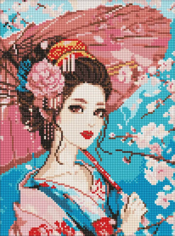 Алмазна мозаїка - Японська красуня ©art_selena_ua