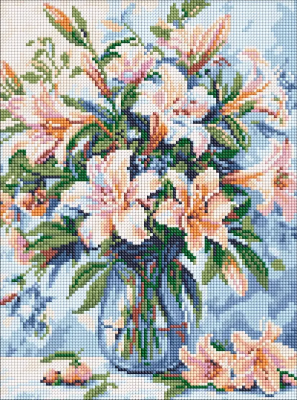 Алмазна мозаїка без підрамника - Квіткова поема ©art_selena_ua