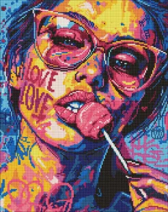 Алмазна мозаїка - Дівчина з цукеркою ©art_selena_ua