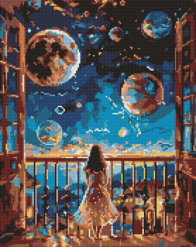 Алмазна мозаїка - Мрійлива ніч ©art_selena_ua