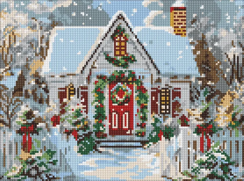 Алмазна мозаїка - Різдвяний будиночок ©art_selena_ua