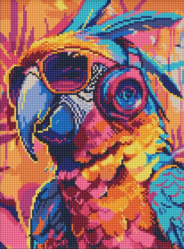 Алмазная мозаика - Стильный попугай ©art_selena_ua