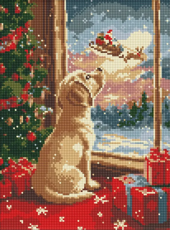 Алмазна мозаїка - Мрійливе цуценя ©art_selena_ua