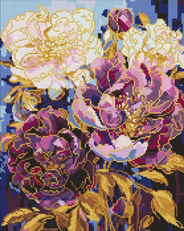 Алмазна мозаїка - Квітковий калейдоскоп ©victoria_art___