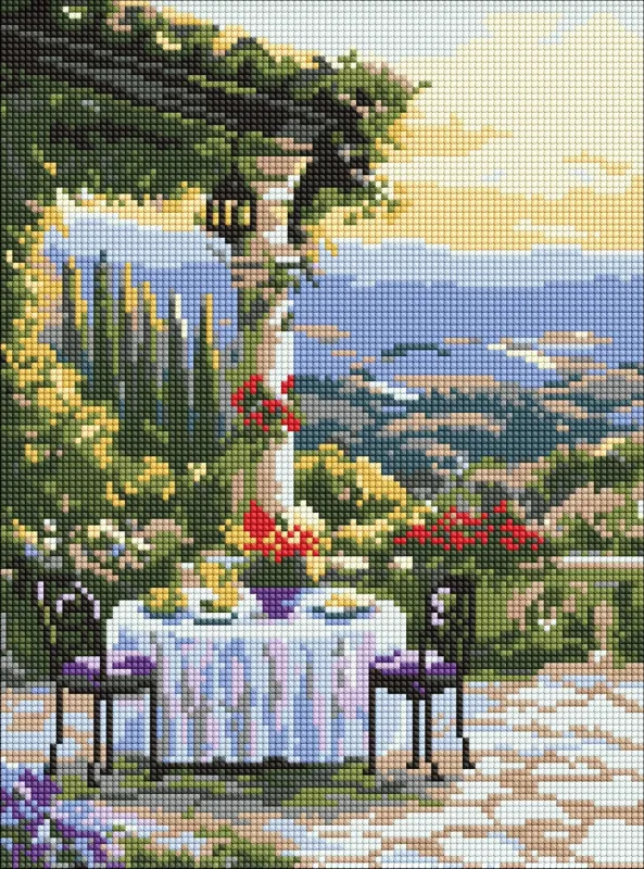Алмазна мозаїка - Мальовнича вечеря ©art_selena_ua