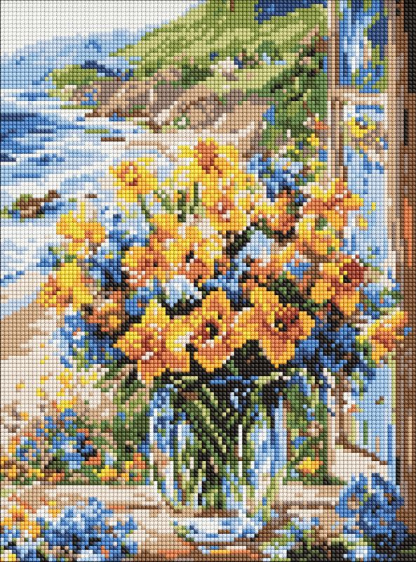 Алмазна мозаїка - Квіткове узбережжя ©art_selena_ua