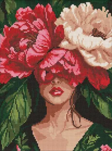 Алмазна мозаїка - Загадкові півонії ©victoria_art___