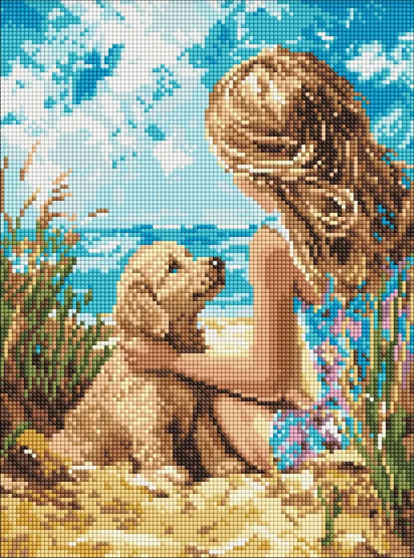 Алмазная мозаика - Радостный песик ©art_selena_ua