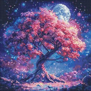 Алмазна мозаїка - Силует дерева ©art_selena_ua