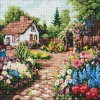 Алмазна мозаїка - Квіткові клумби біля будинку ©art_selena_ua