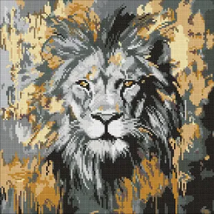 Diamond mosaic - Golden Lion ©art_selena_ua
