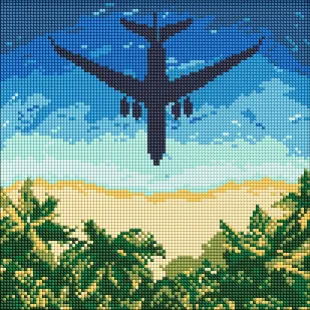 Алмазна мозаїка - Літак до мрії ©art_selena_ua