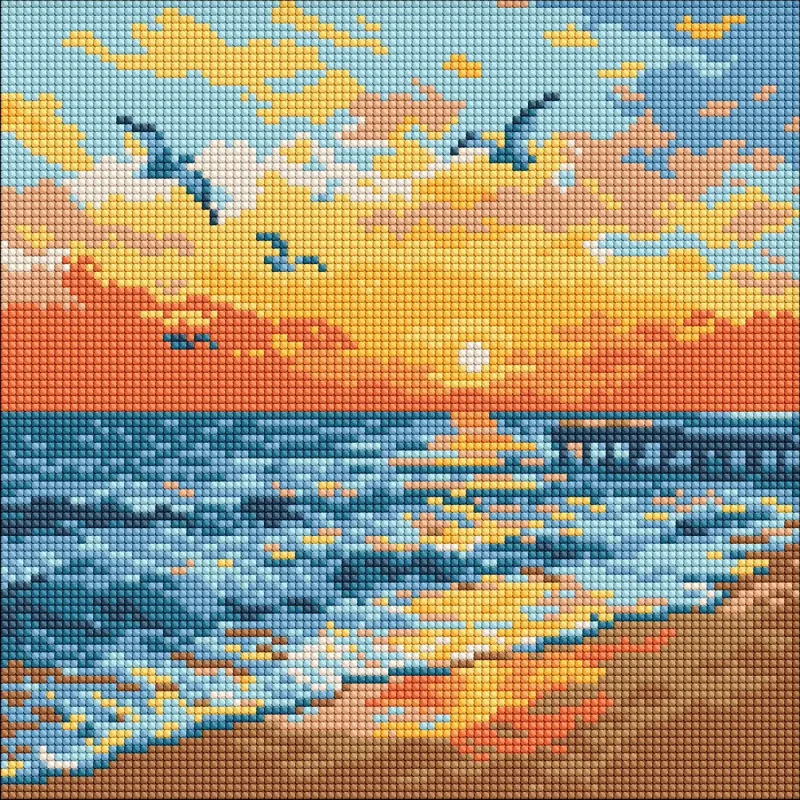 Diamond mosaic - On the seashore ©art_selena_ua