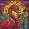 Алмазная мозаика - Витраж. Фламинго ©art_selena_ua
