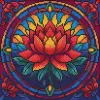Алмазна мозаїка - Вітраж. Лотос ©art_selena_ua