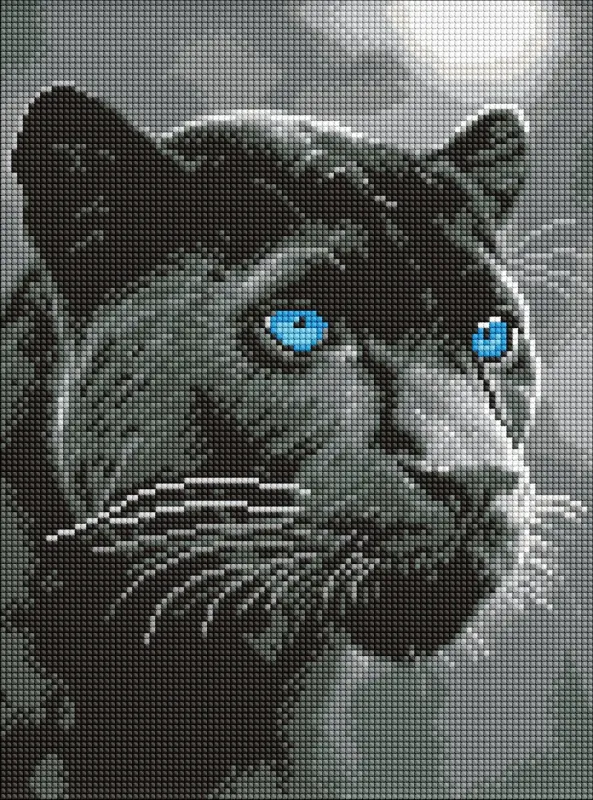 Diamond mosaic - The panther's gaze ©art_selena_ua