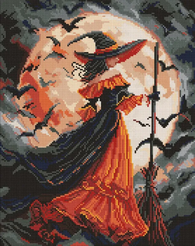 Алмазная мозаика - Ведьма при луне ©art_selena_ua